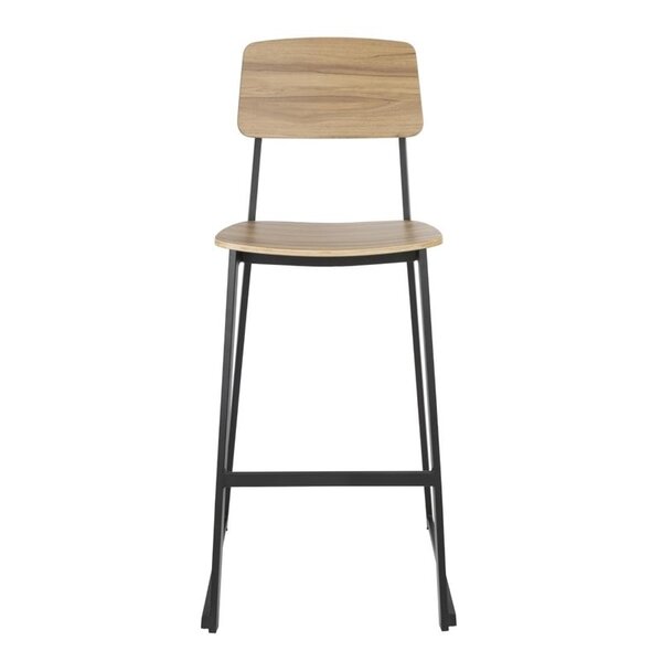 Barkrukken | BEAUFORT | Hout/Staal | Walnut | Zwart Frame | Indoor | 2 Stuks | 610x510x1145(h)mm