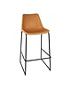 Bolero Barkruk | RODEO | Kunstleer/Staal | Camel | Zwarte Poten | Indoor | 565x530x1060(h)mm 