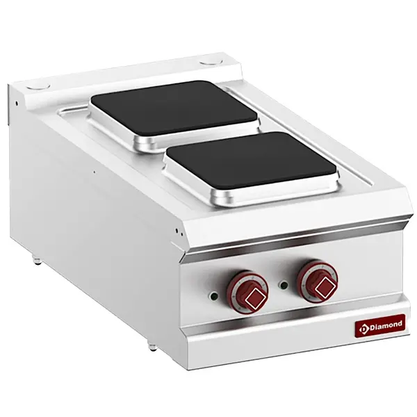 Fornuis | OPTIMA 700 | Elektrisch | 2 Kookpunten (220x220) | 5.2kW (400V) | 400x700x250/320(h)mm