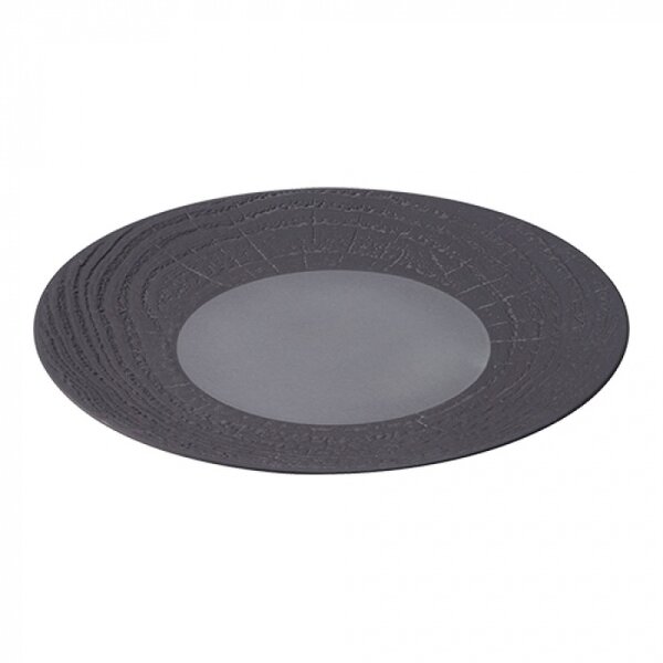 Bord | Porselein | Donker Grijs | Per Stuk |  Ø265x32(h)mm