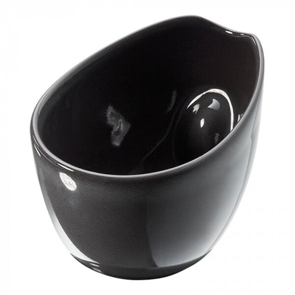 Serveerschaal | Porselein | Zwart | 8cl | Per Stuk | 85x70x65(h)mm
