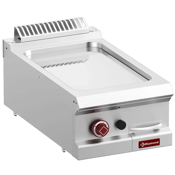 Bak-/Grillplaat | OPTIMA 700 | Gas | Glad Oppervlak 330x540 (Verchroomd) | 7kW | Piëzo Ontsteking | 400x700x250/320(h)mm