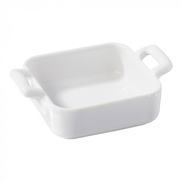 Serveerschaal | Porselein | Wit | 5cl | Per Stuk | 70x70x23(h)mm