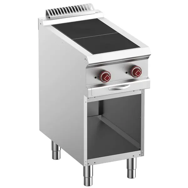 Fornuis | OPTIMA 700 | Elektrisch | 2 Kookpunten (300x300) | 5kW (400V) | Open Onderkast | 400x700x850/920(h)mm