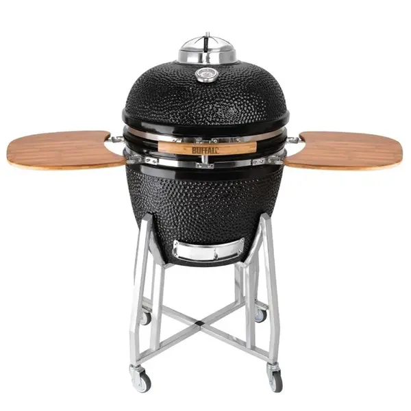 Kamado Barbecue | Houtskool | Rooster (Ø485) | Temperatuurweergave | Wielen (Geremd) | 1330x760x1180(h)mm