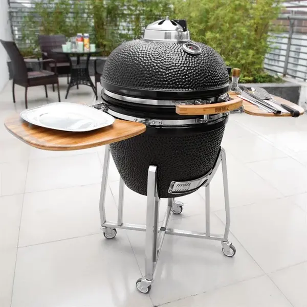 Kamado Barbecue | Houtskool | Rooster (Ø485) | Temperatuurweergave | Wielen (Geremd) | 1330x760x1180(h)mm