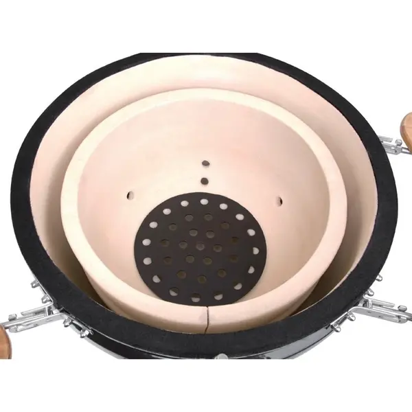 Kamado Barbecue | Houtskool | Rooster (Ø485) | Temperatuurweergave | Wielen (Geremd) | 1330x760x1180(h)mm