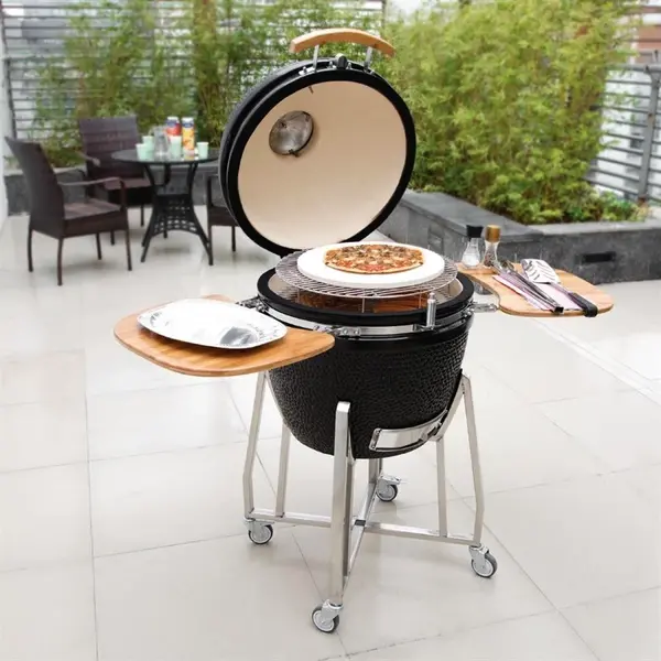Kamado Barbecue | Houtskool | Rooster (Ø485) | Temperatuurweergave | Wielen (Geremd) | 1330x760x1180(h)mm