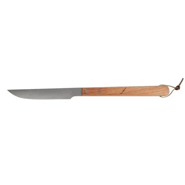 Barbecueset | RVS/Hout | Vleesvork, Barbecuetang, Vleesmes, Getande Spatel | Incl. Foudraal