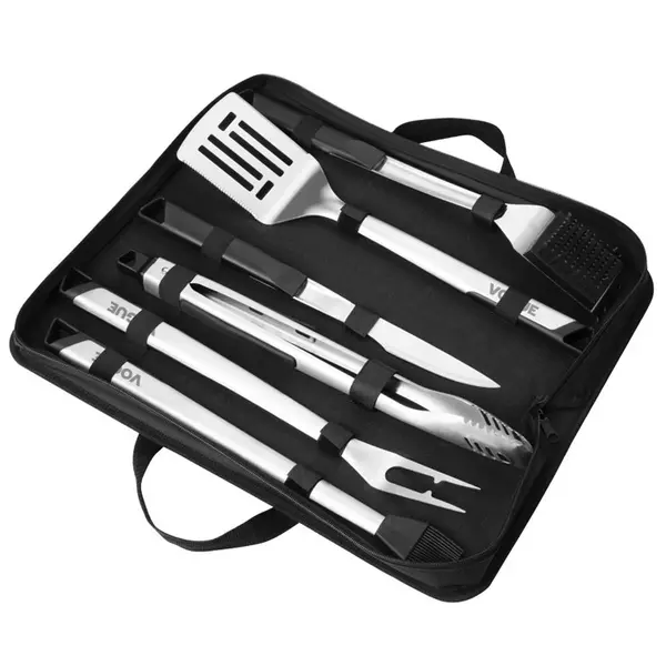 Barbecueset | RVS | 6-Delig | Incl. Opbergtas