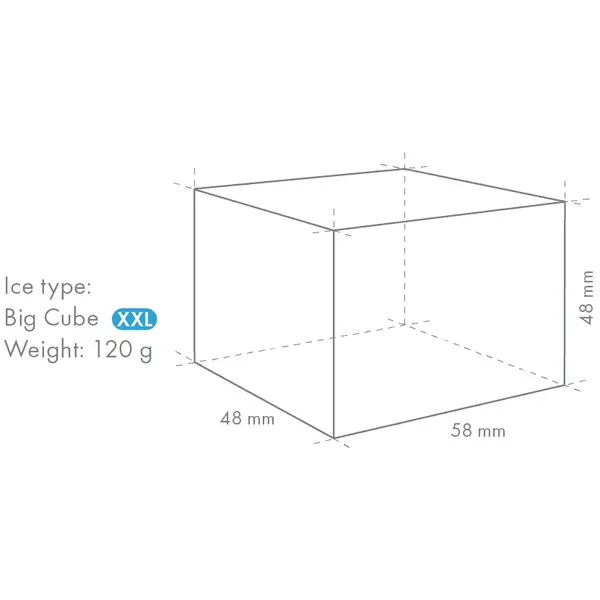 IJsblokjesmachine | IM-SERIE | XXL Blokjes (120g) | 43kg/24u | Bunker 26kg | Luchtgekoeld | 633x506x860/985(h)mm