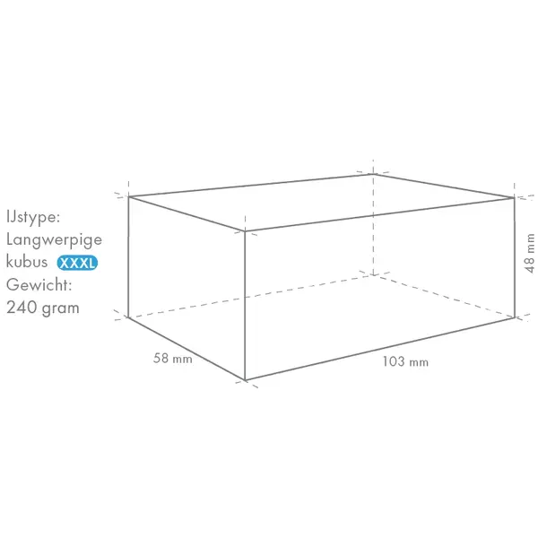 IJsblokjesmachine | IM-SERIE | XXXL Blokjes (240g) | 39kg/24u | Bunker 26kg | Luchtgekoeld | 633x506x860/985(h)mm
