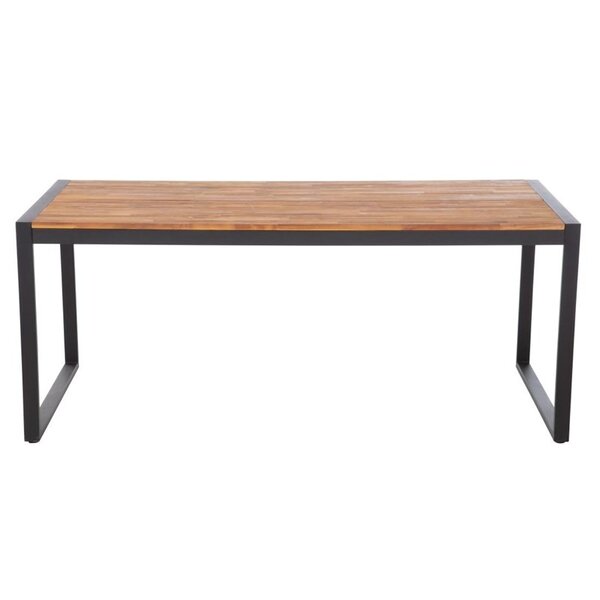 Tafel | Hout/Staal | Acaciahout Blad | Zwart Frame | Indoor | 1800x900x740(h)mm