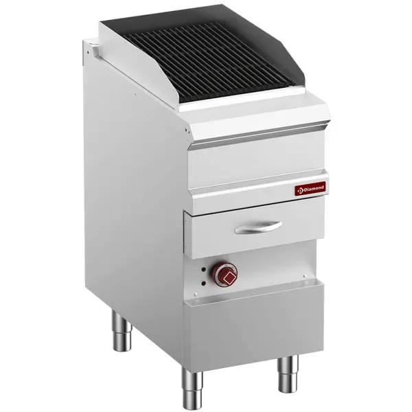Stoomgrill | OPTIMA 700 | Elektrisch | Oppervlak 352x475 (Gietijzer) | 6kW (400V) | Uitneembare Waterlade | 400x700x850/920(h)mm