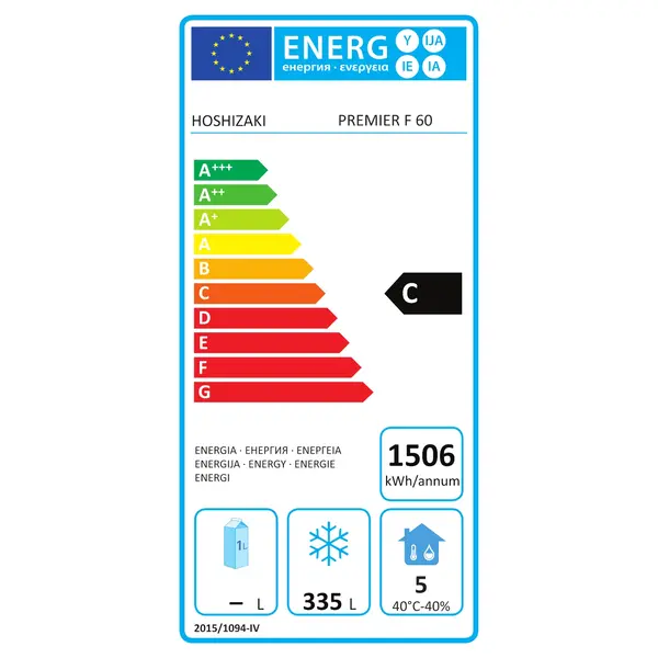 Vrieskast | PREMIER | 480L (EN600x400) | RVS | -5°C/-25°C | Geforceerd | Voetbediening | 610x848x2080/2130(h)mm