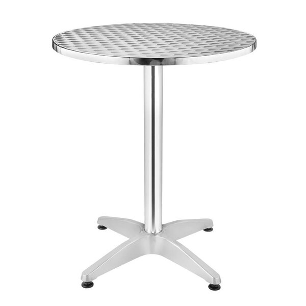 Tafel | RVS/Aluminium | RVS Blad | Aluminium Frame | In-/Outdoor | Ø800x720(h)mm