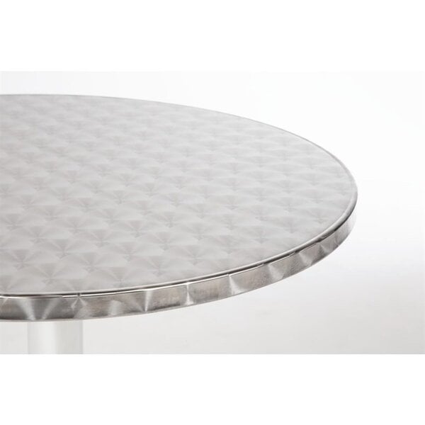 Tafel | RVS/Aluminium | RVS Blad | Aluminium Frame | In-/Outdoor | Ø600x720(h)mm