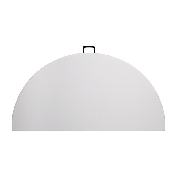 Inklapbare Buffettafel | Kunststof/Staal | Wit Blad | Grijs Frame | In-/Outdoor | Ø1530x740(h)mm
