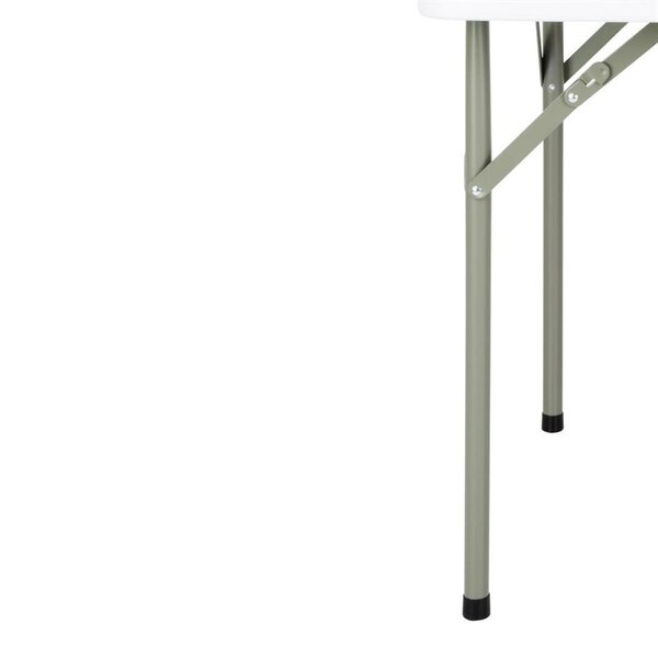 Inklapbare Buffettafel | Kunststof/Staal | Wit Blad | Grijs Frame | In-/Outdoor | 860x860x740(h)mm
