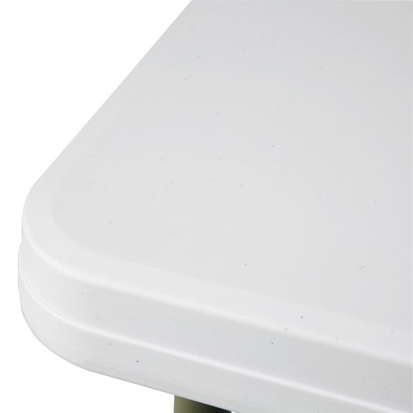 Inklapbare Buffettafel | Kunststof/Staal | Wit Blad | Grijs Frame | In-/Outdoor | 860x860x740(h)mm