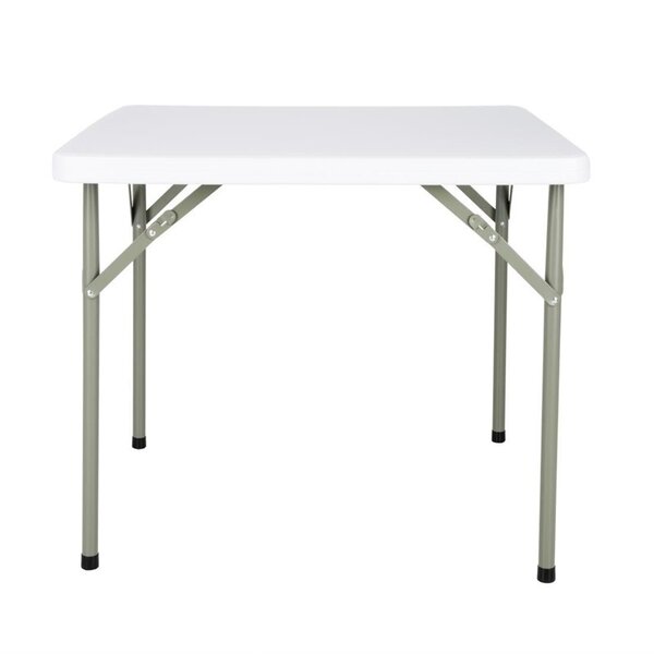 Inklapbare Buffettafel | Kunststof/Staal | Wit Blad | Grijs Frame | In-/Outdoor | 860x860x740(h)mm