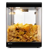 HENDI Nacho/Popcorn-Warmhoudvitrine | Zwart | 58°C | Statisch | 1 Niveau | 0.3kW (230V) | 400x344x525(h)mm 