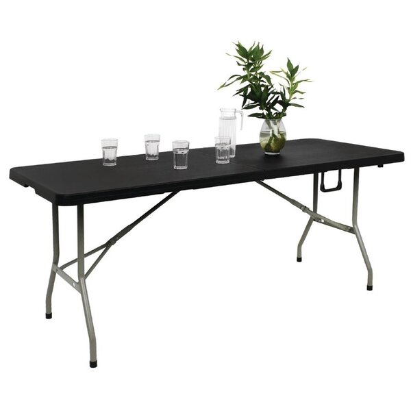 Inklapbare Buffettafel | Kunststof/Staal | Zwart Blad | Grijs Frame | In-/Outdoor | 1830x762x735(h)mm