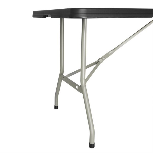 Inklapbare Buffettafel | Kunststof/Staal | Zwart Blad | Grijs Frame | In-/Outdoor | 1830x762x735(h)mm
