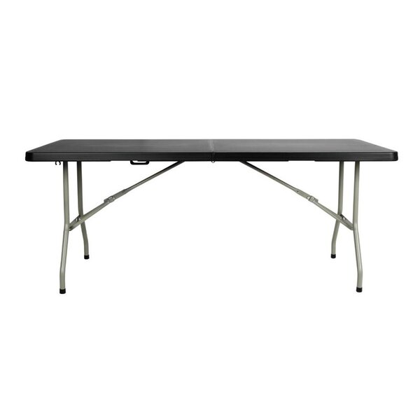 Inklapbare Buffettafel | Kunststof/Staal | Zwart Blad | Grijs Frame | In-/Outdoor | 1830x762x735(h)mm