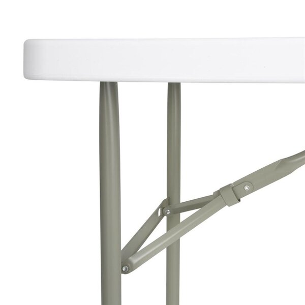 Inklapbare Buffettafel | Kunststof/Staal | Wit Blad | Grijs Frame | In-/Outdoor | 1220x607x740(h)mm