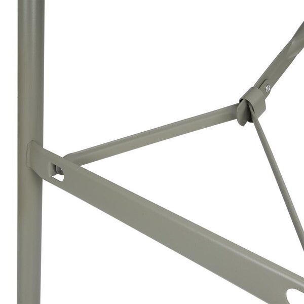 Inklapbare Buffettafel | Kunststof/Staal | Wit Blad | Grijs Frame | In-/Outdoor | 1220x607x740(h)mm