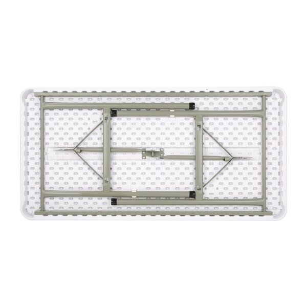 Inklapbare Buffettafel | Kunststof/Staal | Wit Blad | Grijs Frame | In-/Outdoor | 1220x607x740(h)mm