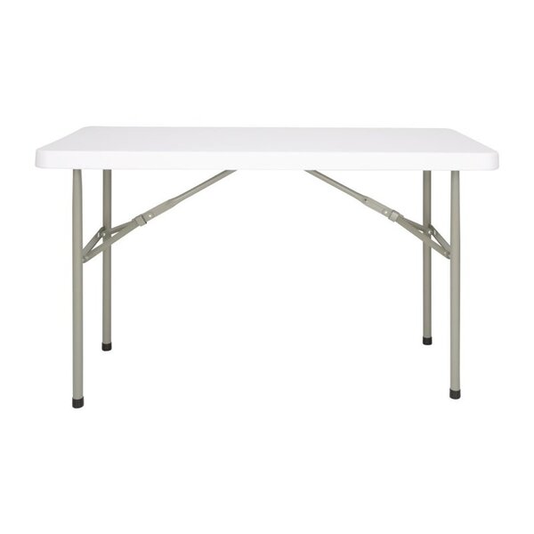 Inklapbare Buffettafel | Kunststof/Staal | Wit Blad | Grijs Frame | In-/Outdoor | 1220x607x740(h)mm