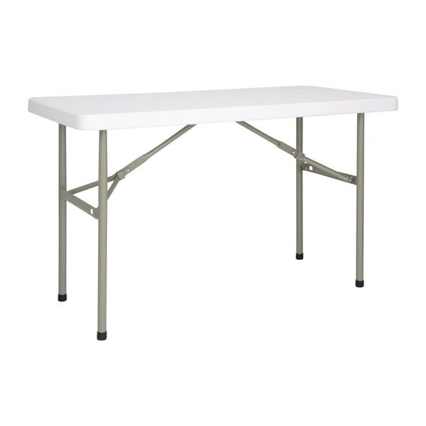 Inklapbare Buffettafel | Kunststof/Staal | Wit Blad | Grijs Frame | In-/Outdoor | 1220x607x740(h)mm