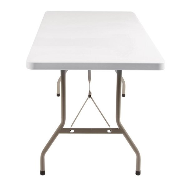 Inklapbare Buffettafel | Kunststof/Staal | Wit Blad | Grijs Frame | In-/Outdoor | 1520x753x737(h)mm