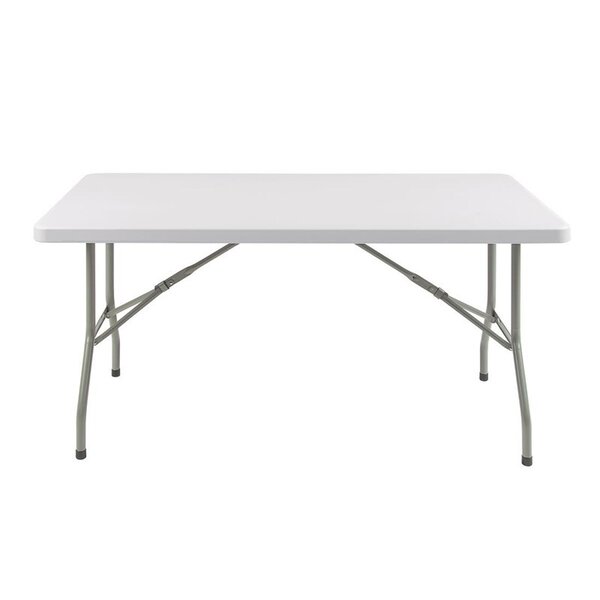 Inklapbare Buffettafel | Kunststof/Staal | Wit Blad | Grijs Frame | In-/Outdoor | 1520x753x737(h)mm