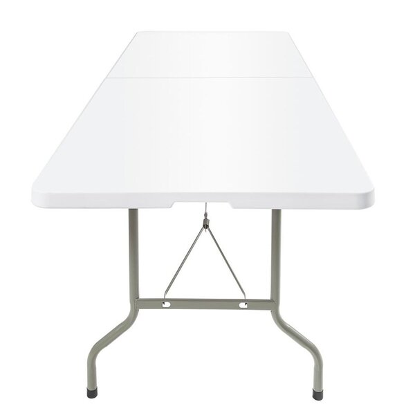Inklapbare Buffettafel | Kunststof/Staal | Wit Blad | Grijs Frame | In-/Outdoor | 2440x860x740(h)mm