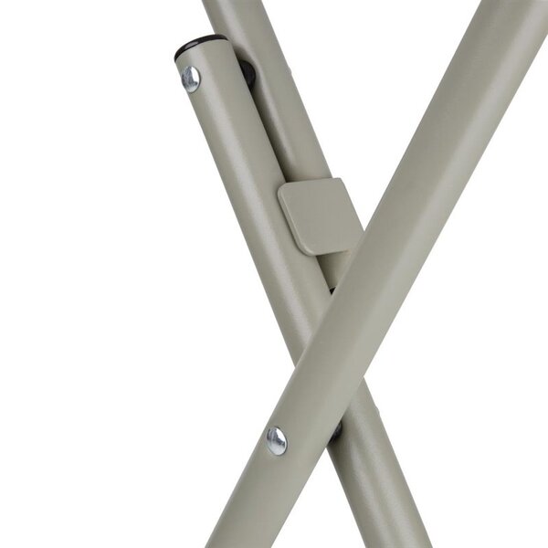 Inklapbare Tafel | Kunststof/Staal | Wit Blad | Grijs Frame | In-/Outdoor | Ø600x735(h)mm