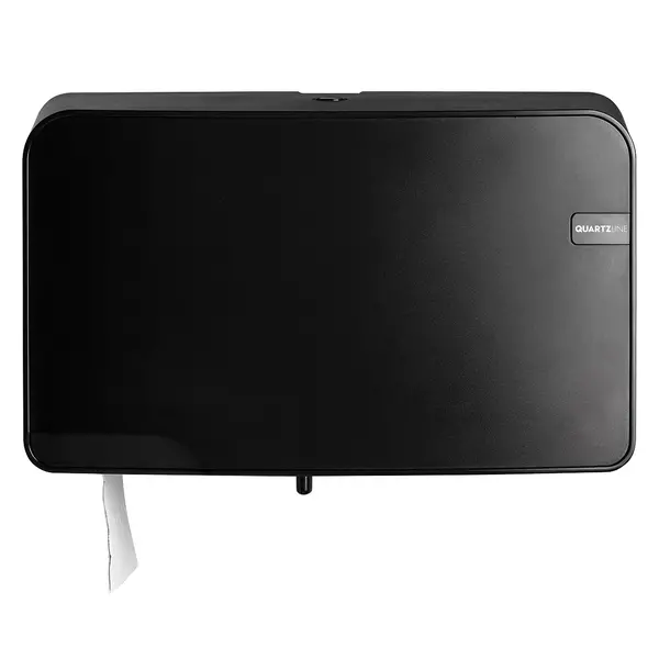 Jumboroldispenser | QUARTZ BLACK | Kunststof | 2 Mini-Rollen (Ø200mm) | 407x145x247(h)mm