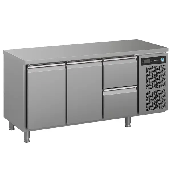 Koelwerkbank | PREMIER | Energiezuinig | 463L | 2 Deuren + 2 Laden (1/1 GN) | +2°C/+12°C | Geforceerd | 1755x700x934(h)mm