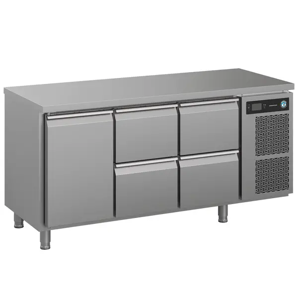 Koelwerkbank | PREMIER | Energiezuinig | 463L | 1 Deur + 4 Laden (1/1 GN) | +2°C/+12°C | Geforceerd | 1755x700x934(h)mm