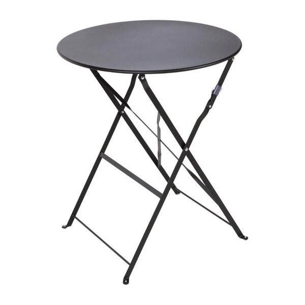 Inklapbare Tafel | Staal | Zwart | In-/Outdoor | Ø595x710(h)mm