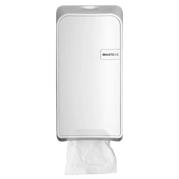 Toiletpapierdispenser | QUARTZ WHITE | Kunststof | Multifold Toiletpapier | 140x129x278(h)mm