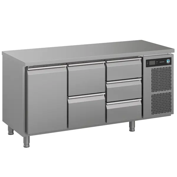Koelwerkbank | PREMIER | Energiezuinig | 463L | 1 Deur + 5 Laden (1/1 GN) | +2°C/+12°C | Geforceerd | 1755x700x934(h)mm