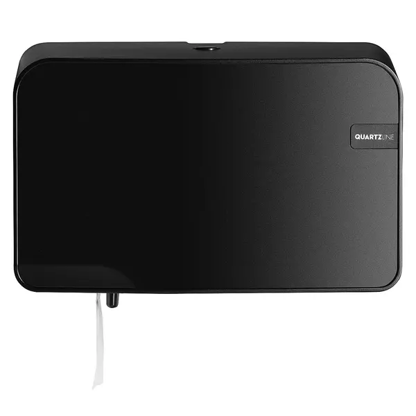 Toiletpapierdispenser | QUARTZ BLACK | Kunststof | 2 Coreless Rollen (Ø150mm) | 330x145x218(h)mm