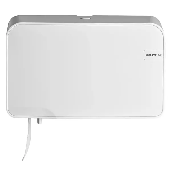 Toiletpapierdispenser | QUARTZ WHITE | Kunststof | 2 Coreless Rollen (Ø150mm) | 330x145x218(h)mm