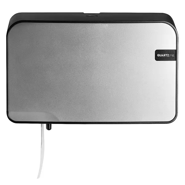 Toiletpapierdispenser | QUARTZ SILVER | Kunststof | 2 Coreless Rollen (Ø150mm) | 330x145x218(h)mm