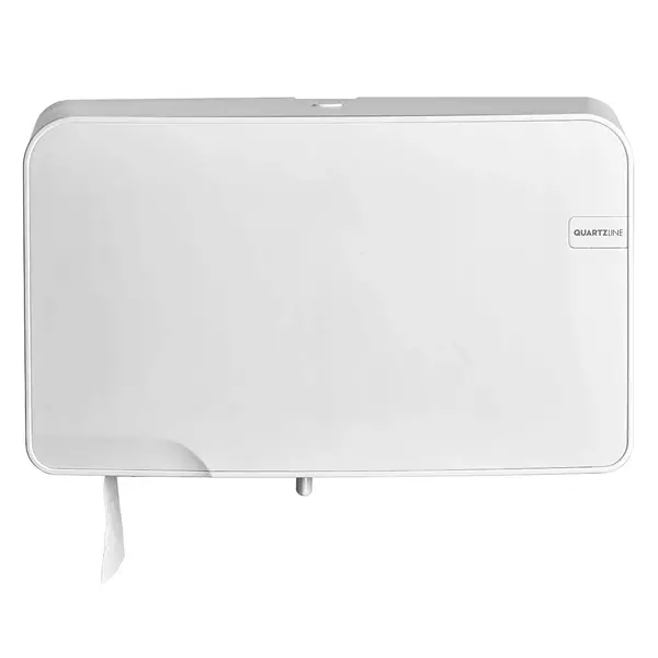 Jumboroldispenser | QUARTZ WHITE | Kunststof | 2 Mini-Rollen (Ø200mm) | 407x145x247(h)mm