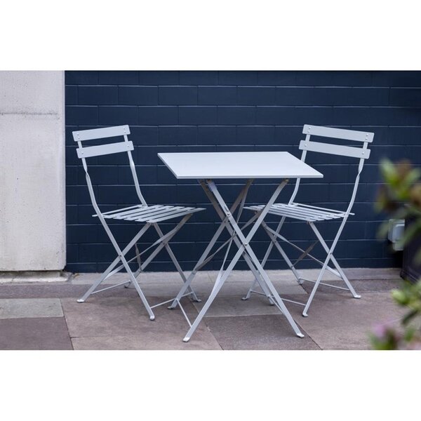 Inklapbare Tafel | Staal | Grijs | In-/Outdoor | 600x600x710(h)mm