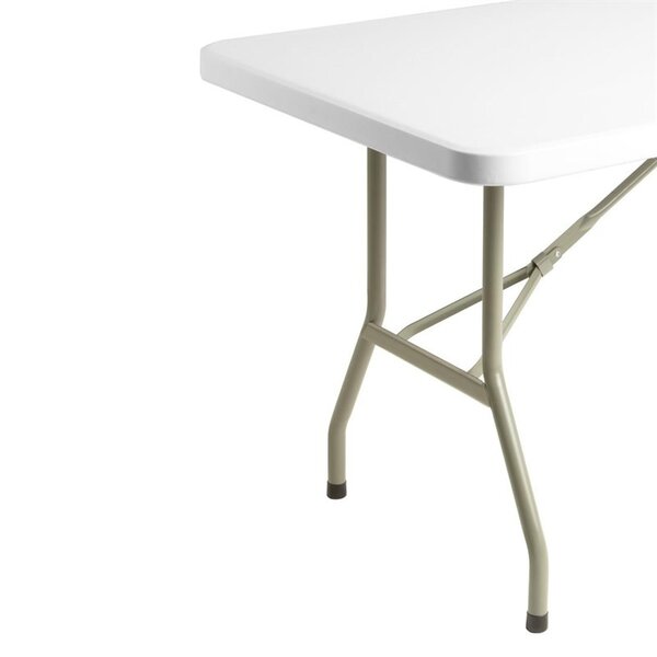 Inklapbare Buffettafel | Kunststof/Staal | Wit Blad | Grijs Frame | In-/Outdoor | 1827x750x745(h)mm
